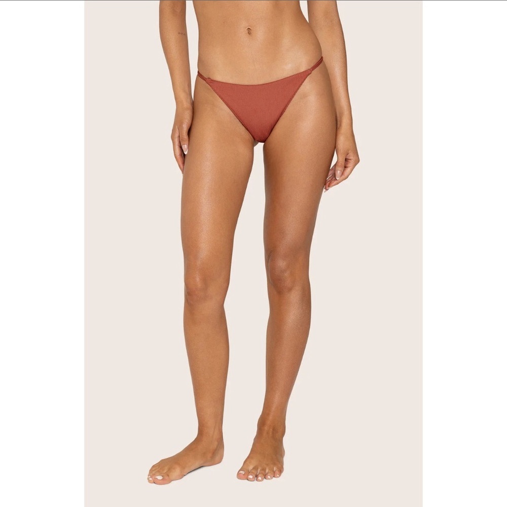 SET ACTIVE x VOLCOM Swim Sandy String Bikini Bottom in Sunset